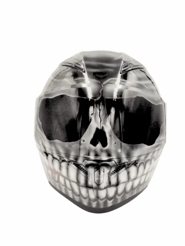 Casques  skull  de Moto Peints à la Main 