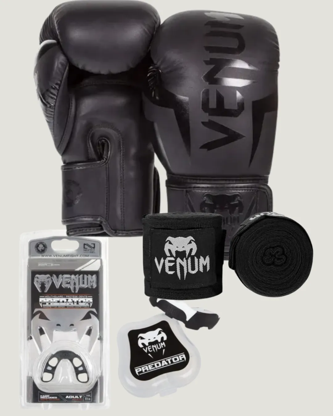Pack Venum Professionnel "Rouge" "Gant + Protège dent Pro + Bande Pro "