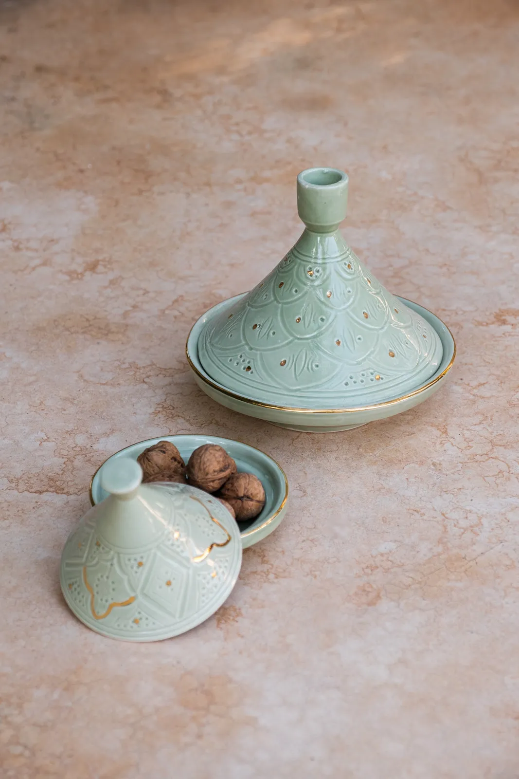 Tajine Empreinte mint gold