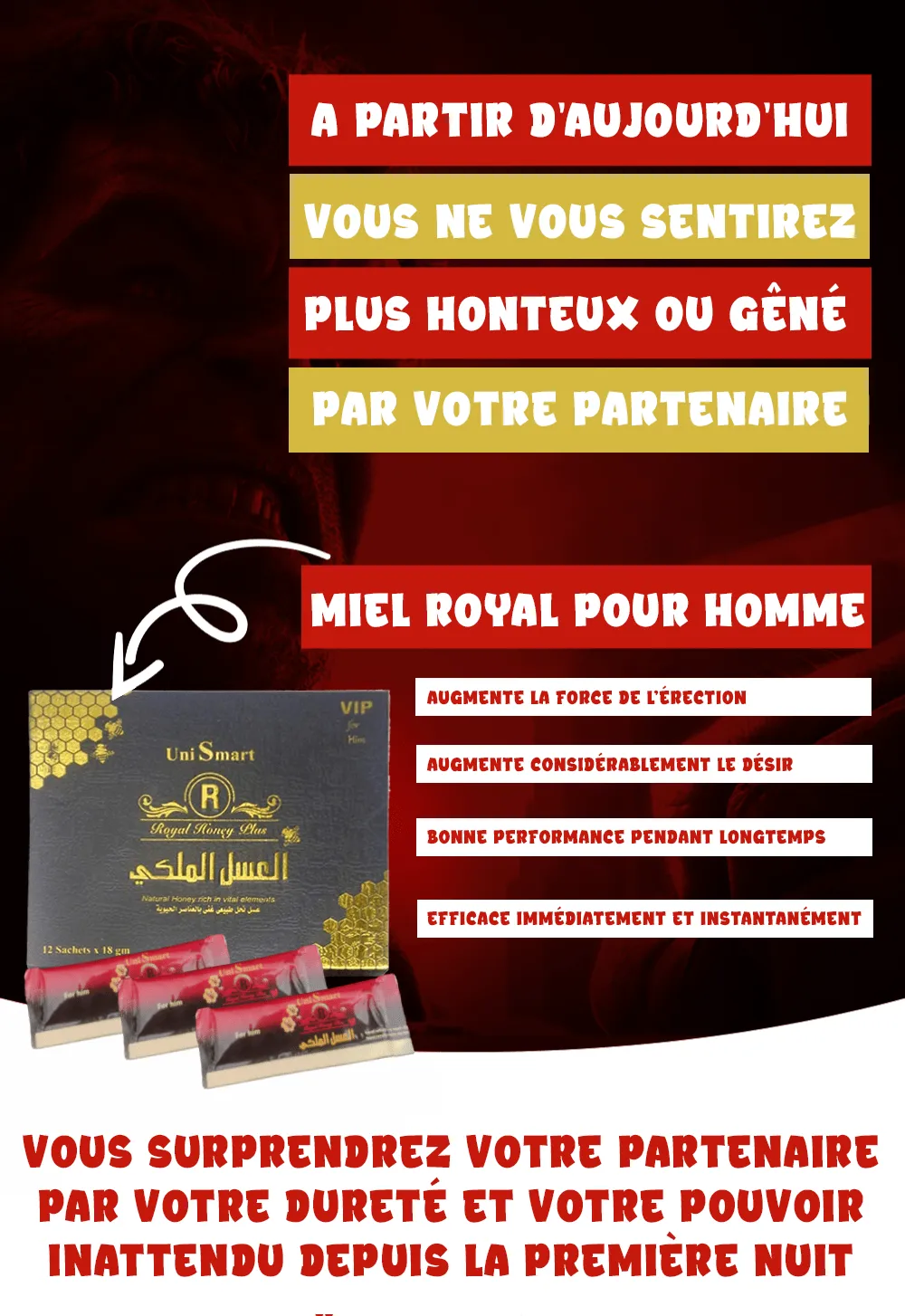 Miel Aphrodisiaque Royal Gold - Puissance et Endurance Naturelles