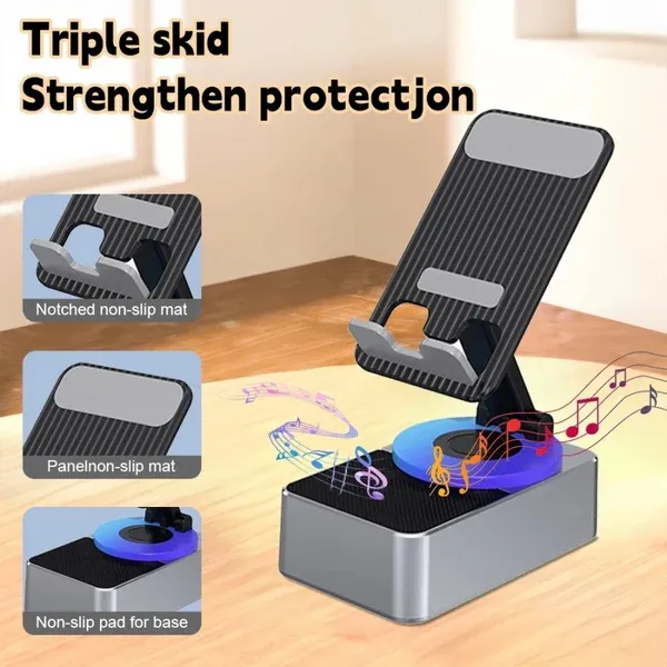 Mobile stand with wireless Bluetooth speaker