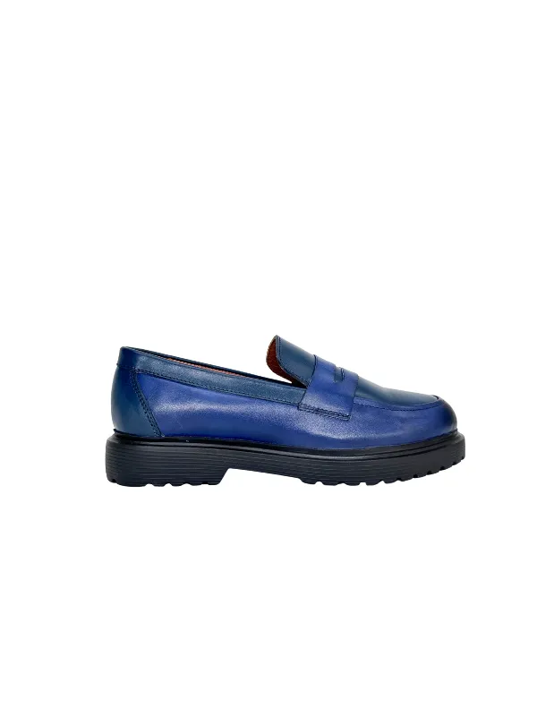 Chaussure Classique 102 Cuir Bleu