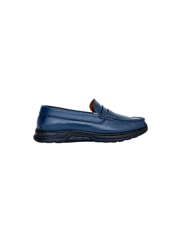 Chaussure Médical 302 Cuir Bleu