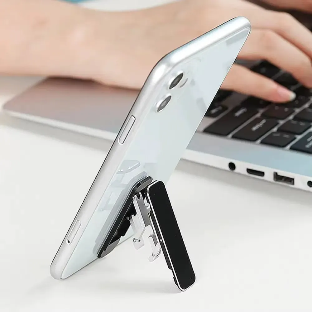 Support de téléphone adhésif ultra mince pliable