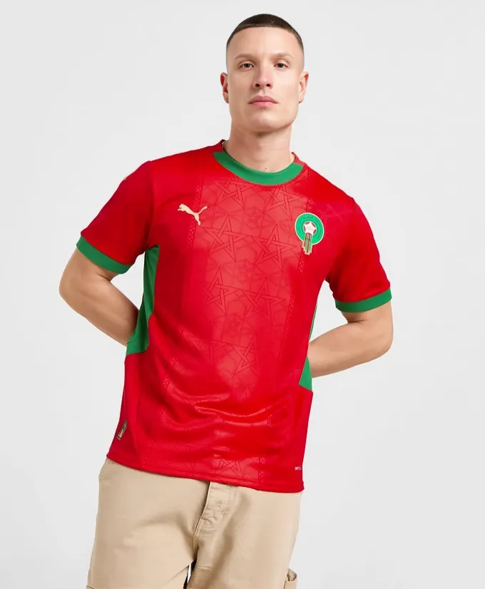 Maillot Maroc Homme – Édition Rouge Officielle 2025