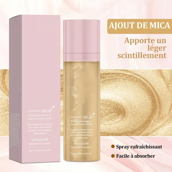 🏆️Fixateur de maquillage Sunscreen – Transparente SPF 50☀️💦