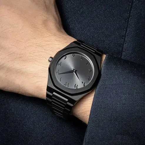 Montre à quartz décontractée avec chiffres arabes