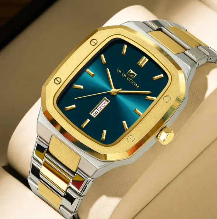 Luxury Men’s Watches - Square Stainless Steel Design