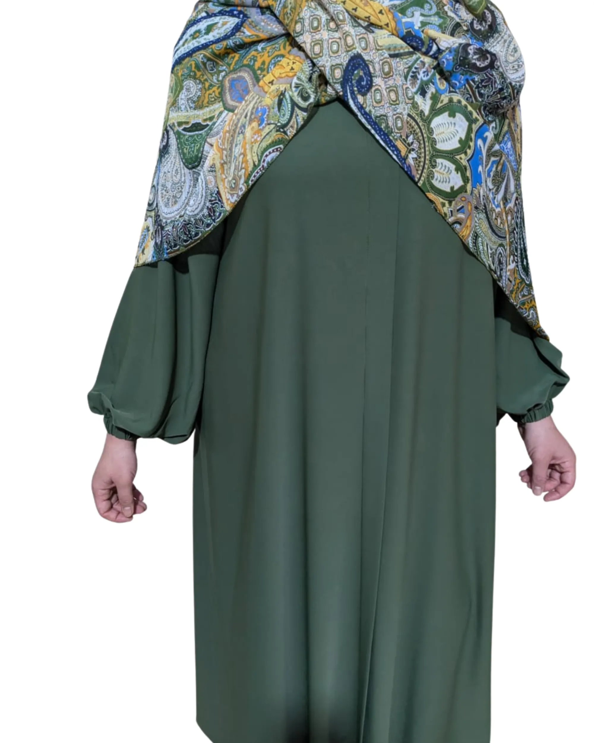 عباءة سترة ستايل زيتية